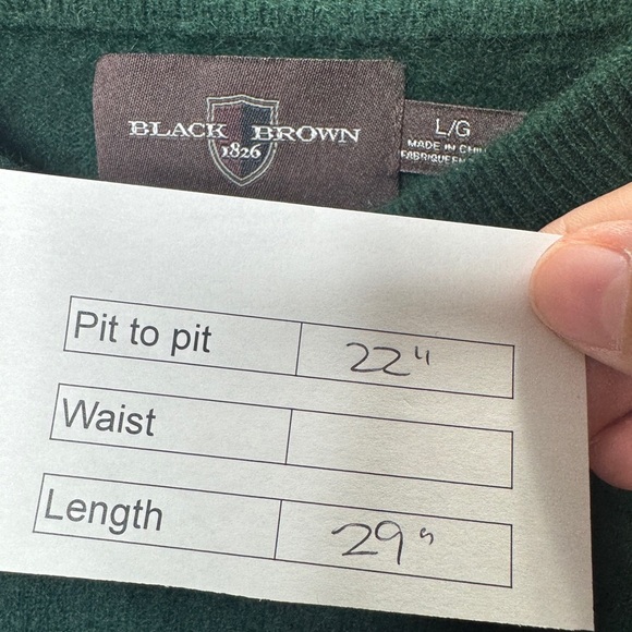 Black Brown 1826 Cashmere Sweater Green - Picture 6 of 8